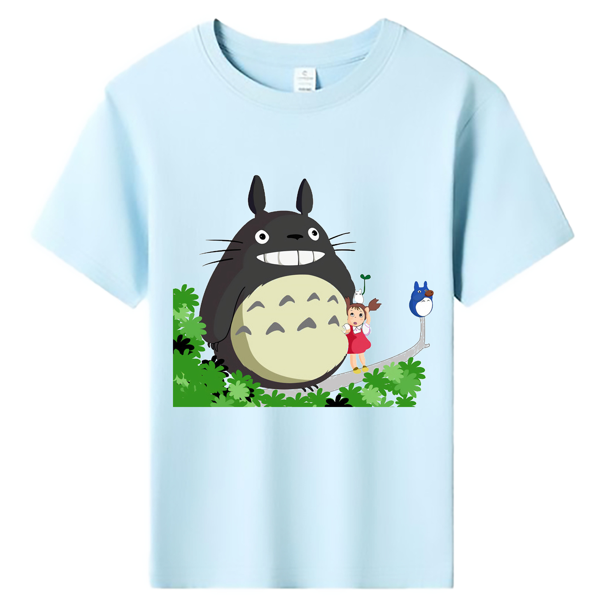 （画像用） となりのトトロ 草壁メイ 草壁サツキ My Neighbor Totoro Satsuki Kusakabe Mei Kusakabe 綿100％キッズTシャツ（フロントプリント）